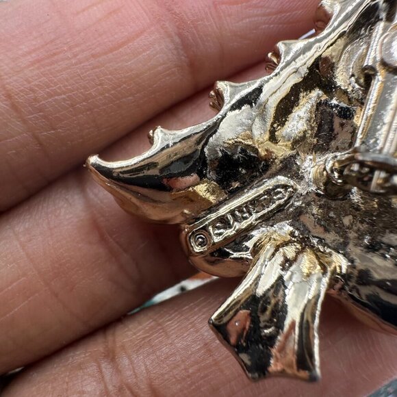 Vintage Christmas Brooch Lot Snowman Gingerbread Wreath Signed JJ Gerrys Radko - Picture 9 of 11